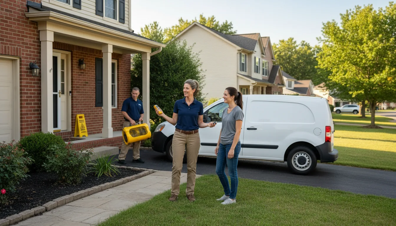 Residential water damage restoration in Homer Glen, IL